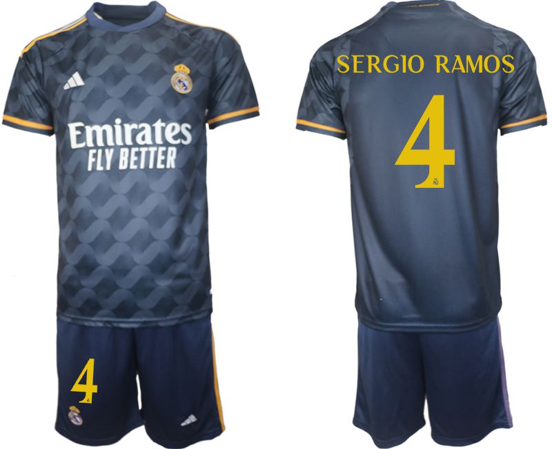 Men 2023-2024 Club Real Madrid away blue 4 Soccer Jersey